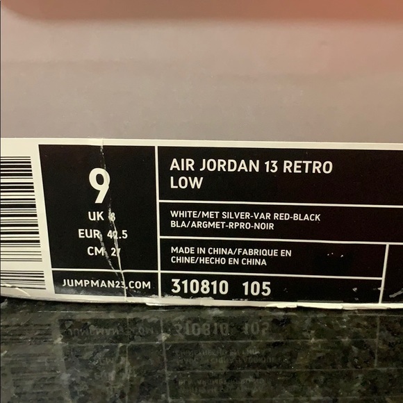 Air Jordan 13 XIII Retro Low Size 9 Wht / Red - Picture 2 of 8